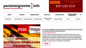 What Parainmigrantes.info website looked like in 2020 (4 years ago)