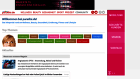 What Paradisi.de website looked like in 2020 (4 years ago)