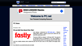 What Pc.net website looked like in 2020 (4 years ago)