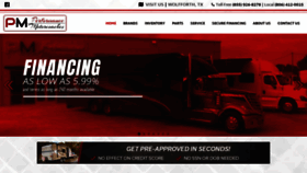 What Performancemotorcoaches.com website looked like in 2020 (4 years ago)