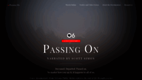 What Passing-on.org website looked like in 2020 (4 years ago)