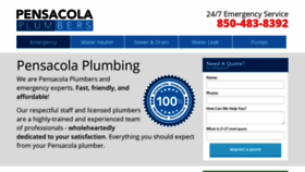 What Pensacolaplumbers.com website looked like in 2020 (4 years ago)