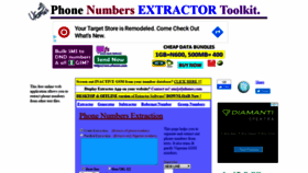 What Phonenumberextractor.com website looked like in 2020 (4 years ago)