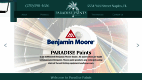 What Paradisepaints.com website looked like in 2020 (4 years ago)