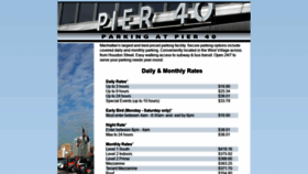 What Pier40parking.com website looked like in 2020 (4 years ago)