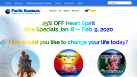 What Pacificessences.com website looked like in 2020 (4 years ago)
