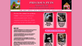 What Preciouspetsofmarin.com website looked like in 2020 (4 years ago)