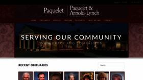 What Paqueletfuneralhome.com website looked like in 2020 (4 years ago)