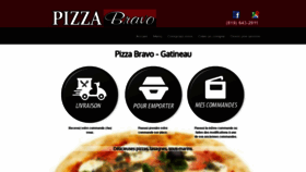 What Pizzabravogatineau.com website looked like in 2020 (4 years ago)
