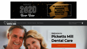 What Pickettsmilldentalcare.com website looked like in 2020 (4 years ago)
