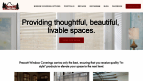 What Prescottwindowcoverings.com website looked like in 2020 (6 years ago)