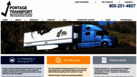 What Portagetransport.com website looked like in 2020 (6 years ago)