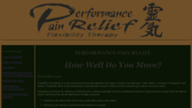 What Performancepainrelief.com website looked like in 2020 (4 years ago)
