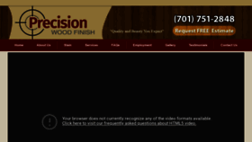 What Precisionwoodfinish.com website looked like in 2020 (4 years ago)