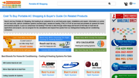 What Portableacshopping.com website looked like in 2020 (4 years ago)