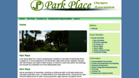 What Parkplaceowners.com website looked like in 2020 (4 years ago)