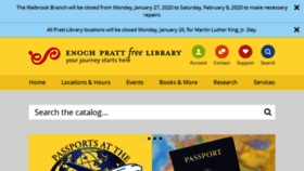 What Prattlibrary.org website looked like in 2020 (4 years ago)