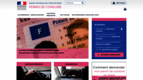 What Permisdeconduire.ants.gouv.fr website looked like in 2020 (4 years ago)