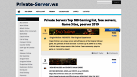 What Private-server.ws website looked like in 2020 (4 years ago)