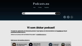 What Podcasts.nu website looked like in 2020 (4 years ago)