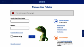 What Portfolio.geico.com website looked like in 2020 (4 years ago)