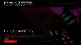 What Promusicproductions.com website looked like in 2020 (4 years ago)