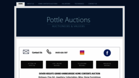 What Pottleauctions.com.au website looked like in 2020 (4 years ago)