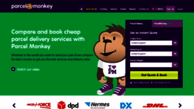 What Parcelmonkey.co.uk website looked like in 2020 (4 years ago)