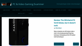 What Pcgameexaminer.com website looked like in 2020 (4 years ago)