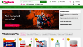 What Pilulka.sk website looked like in 2020 (4 years ago)
