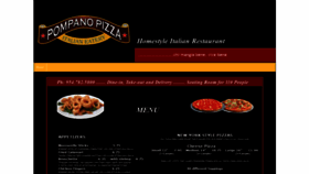What Pompanopizza.com website looked like in 2020 (4 years ago)