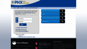 What Payonline.phoenix.gov website looked like in 2020 (4 years ago)