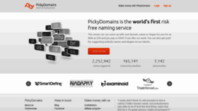 What Pickydomains.com website looked like in 2020 (4 years ago)