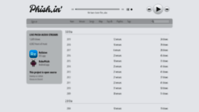 What Phish.in website looked like in 2020 (5 years ago)