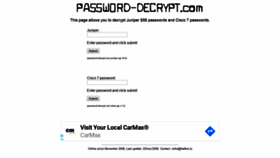 What Password-decrypt.com website looked like in 2020 (4 years ago)