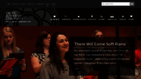 What Plu.edu website looked like in 2020 (4 years ago)