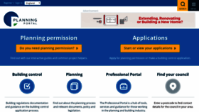 What Planningportal.co.uk website looked like in 2020 (4 years ago)