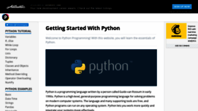 What Pythonprogramming.in website looked like in 2020 (4 years ago)