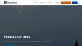 What Pebblepad.co.uk website looked like in 2020 (4 years ago)