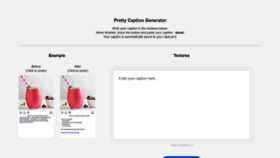 What Pretty-caption.com website looked like in 2020 (4 years ago)