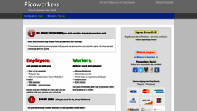 What Picoworkers.com website looked like in 2020 (4 years ago)