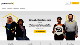 What Patientslikeme.com website looked like in 2020 (4 years ago)