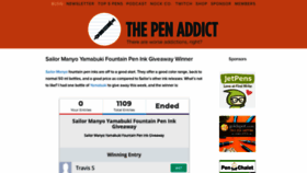 What Penaddict.com website looked like in 2020 (4 years ago)