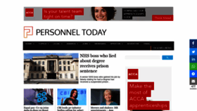 What Personneltoday.com website looked like in 2020 (4 years ago)