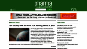 What Pharmamanufacturing.com website looked like in 2020 (4 years ago)