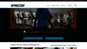 What Precor.com website looked like in 2020 (4 years ago)