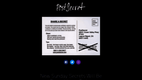 What Postsecret.com website looked like in 2020 (4 years ago)