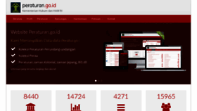 What Peraturan.go.id website looked like in 2020 (4 years ago)
