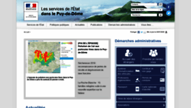 What Puy-de-dome.gouv.fr website looked like in 2020 (4 years ago)