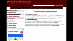 What Proverbes-francais.fr website looked like in 2020 (4 years ago)